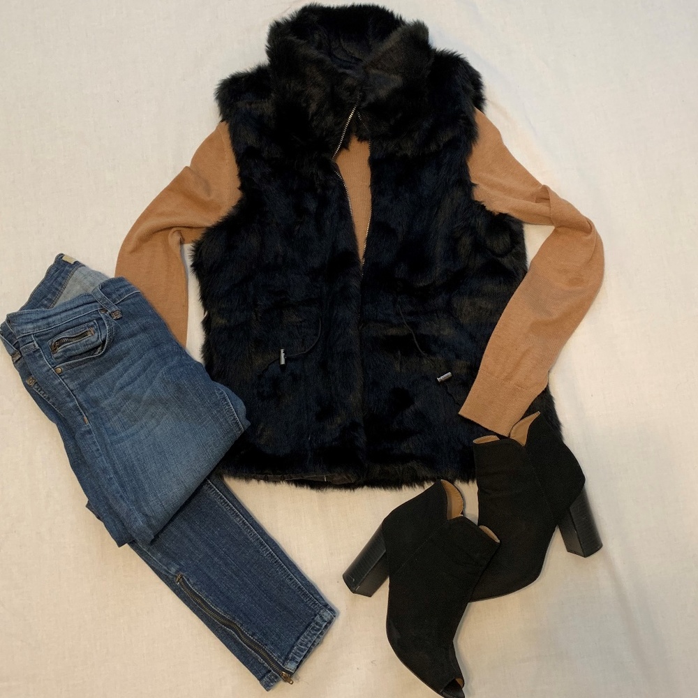 Faux Fur Zipper Vest